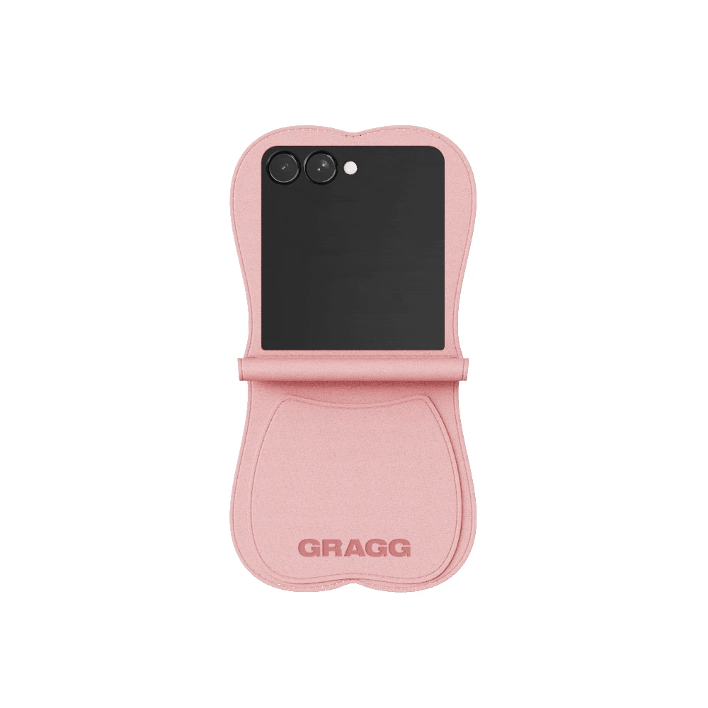 GRAGG (SHAPE CASE) - layered ribbon case - light pink 2
