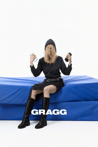 GRAGG (SHAPE CASE) - magsafe double layers case - clear black 7