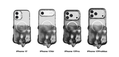 GRAGG (SHAPE CASE) - magsafe double layers case - clear black 6