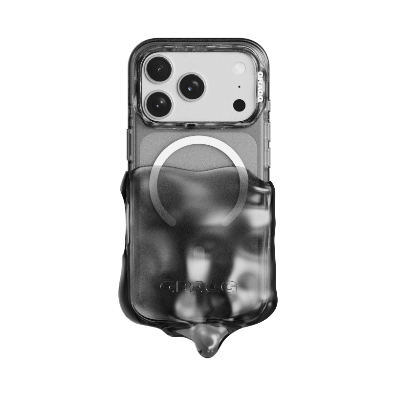 GRAGG (SHAPE CASE) - magsafe double layers case - clear black 2