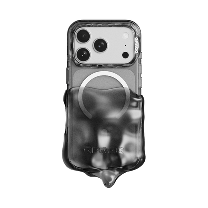 GRAGG (SHAPE CASE) - magsafe double layers case - clear black 1