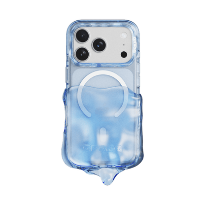 GRAGG (SHAPE CASE) - magsafe double layers case - clear blue 2