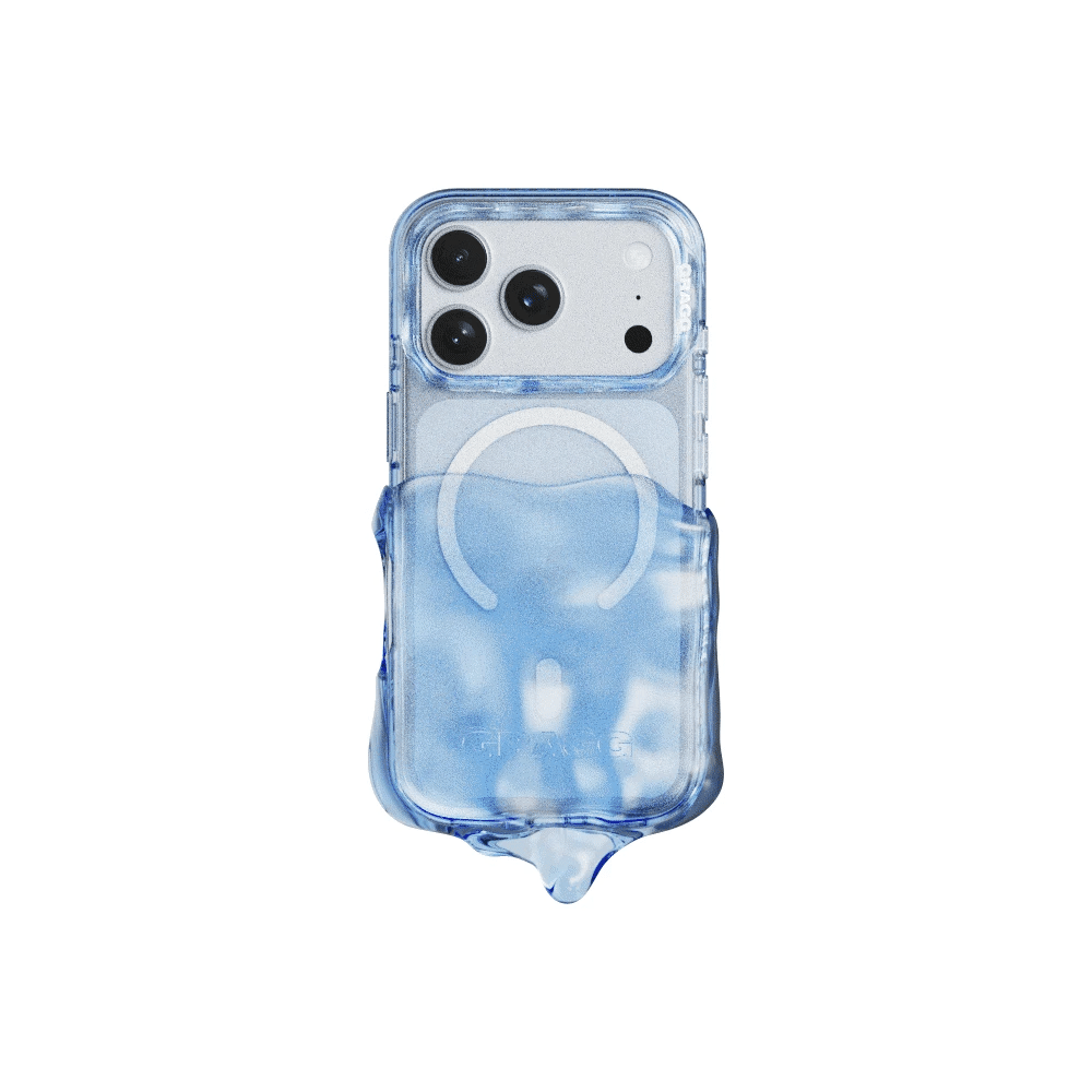 GRAGG (SHAPE CASE) - magsafe double layers case - clear blue 3