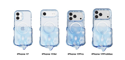 GRAGG (SHAPE CASE) - magsafe double layers case - clear blue 6