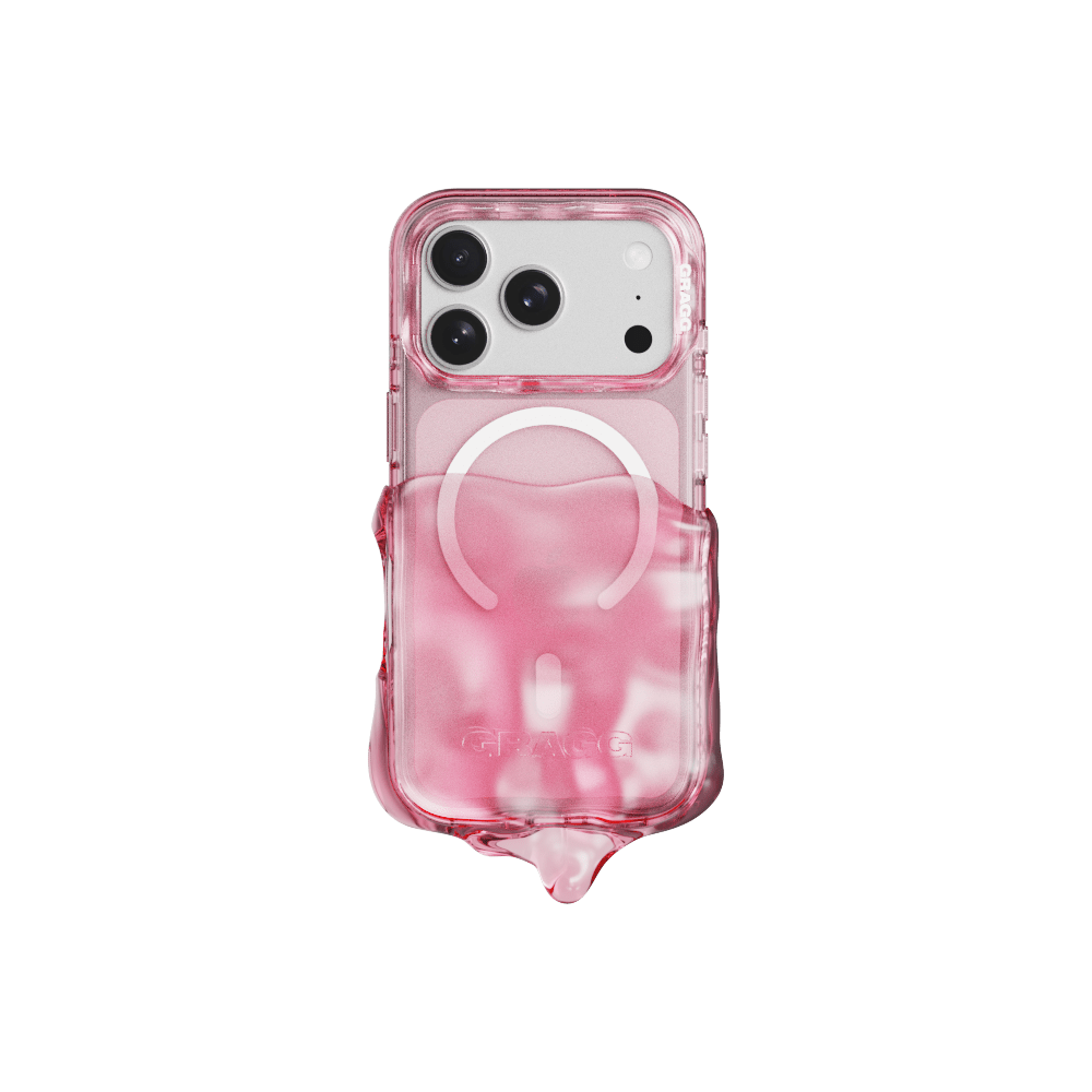 GRAGG (SHAPE CASE) - magsafe double layers case - clear pink 4