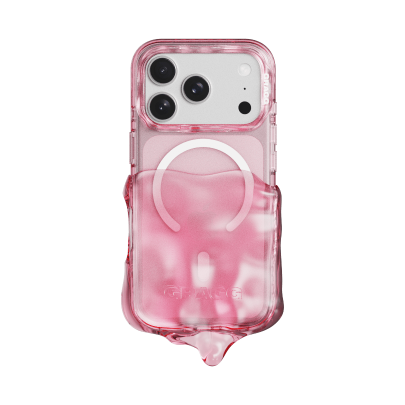 GRAGG (SHAPE CASE) - magsafe double layers case - clear pink 1
