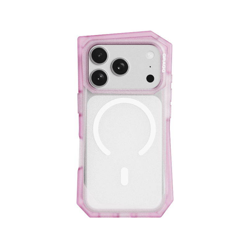 GRAGG (SHAPE CASE) - magsafe landing corner case - clear pink 1
