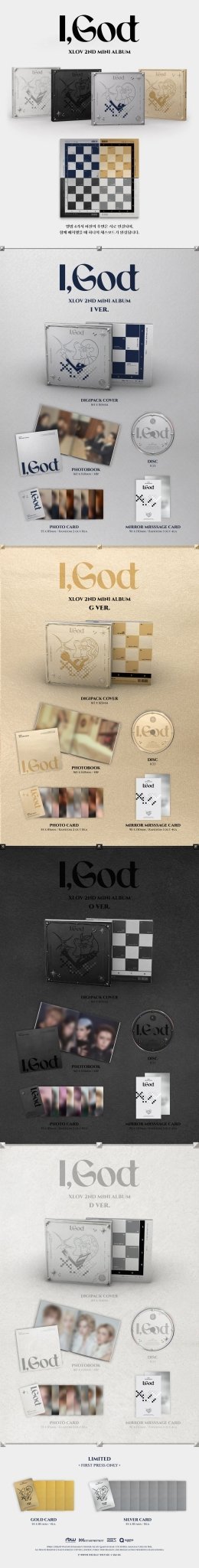 [Album]XLOV (엑스러브) - I,God (2nd Mini Album) [RANDOM]. HELLOLIVE POB - product_vendor,