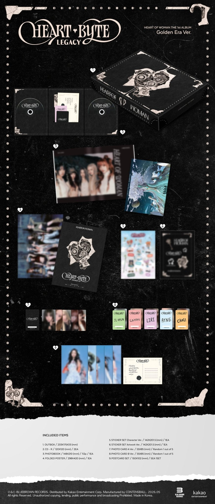 [Album]HEART OF WOMAN (하트오브우먼) - Heart Byte : LEGACY (The 1st ALBUM) [Golden Era Ver.] - product_vendor,
