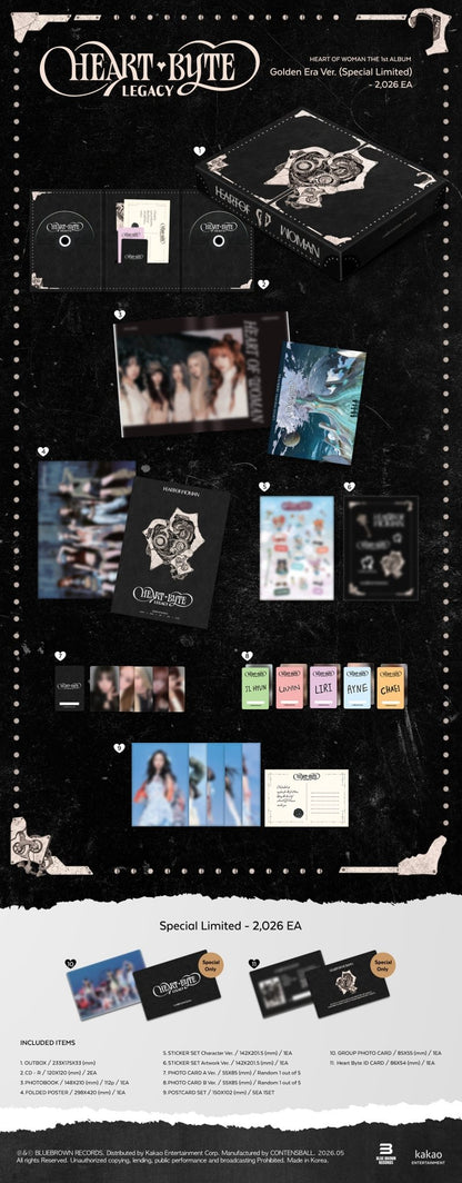 [Album]HEART OF WOMAN (하트오브우먼) - Heart Byte : LEGACY (The 1st ALBUM, Special Limited) [Golden Era Ver.] - product_vendor,