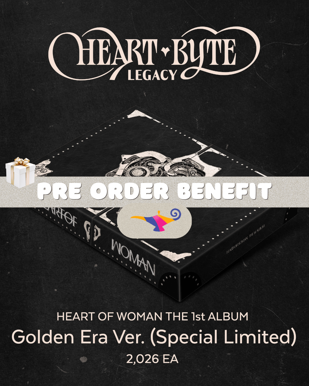 [Album]HEART OF WOMAN (하트오브우먼) - Heart Byte : LEGACY (The 1st ALBUM, Special Limited) [Golden Era Ver.] - product_vendor,