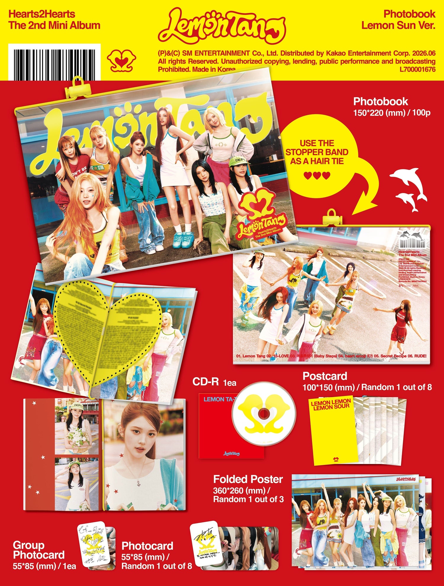 [Album]HEARTS2HEARTS - Lemon Tang (The 2nd Mini Album) [Photobook Ver.] [RANDOM] [MAKESTAR]-product_vendor, lowest price, EU shipping, Pre order benefit