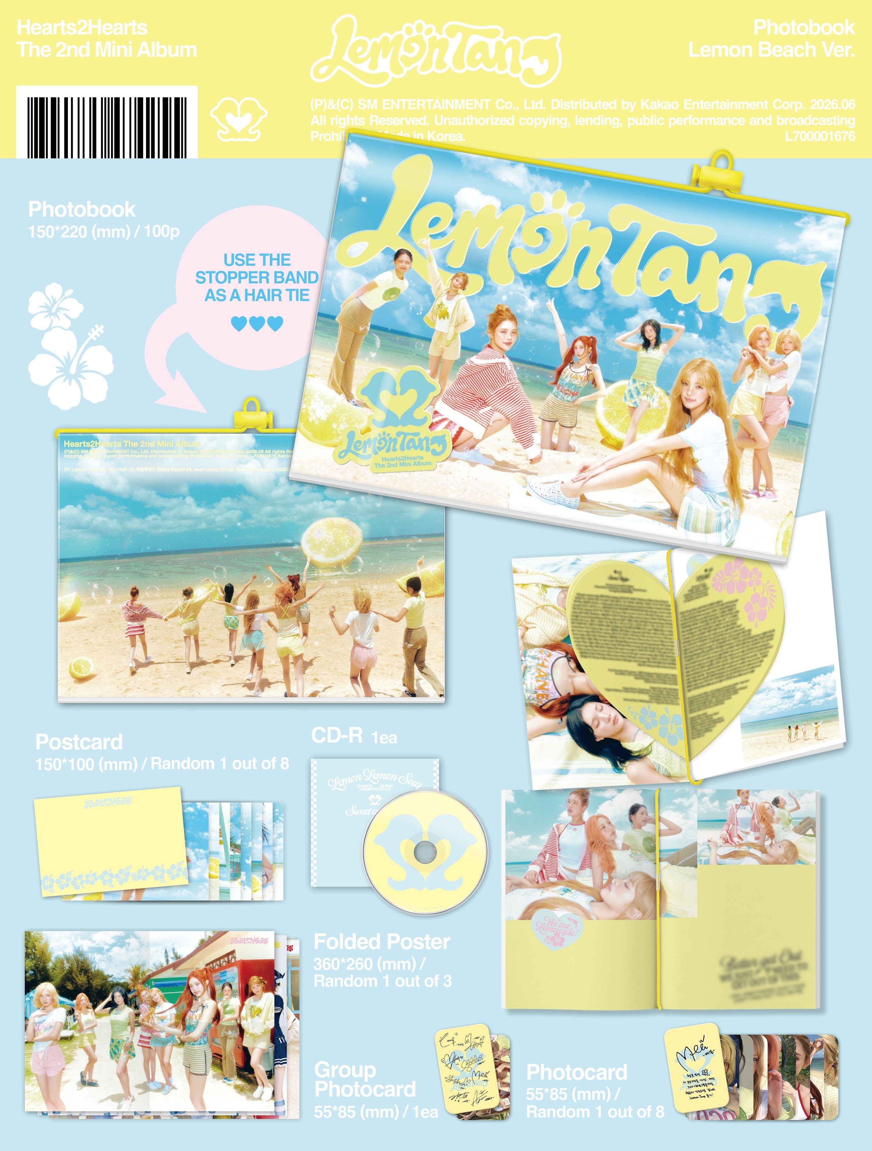 [Album]HEARTS2HEARTS - Lemon Tang (The 2nd Mini Album) [Photobook Ver.] [RANDOM] [MAKESTAR]-product_vendor, lowest price, EU shipping, Pre order benefit