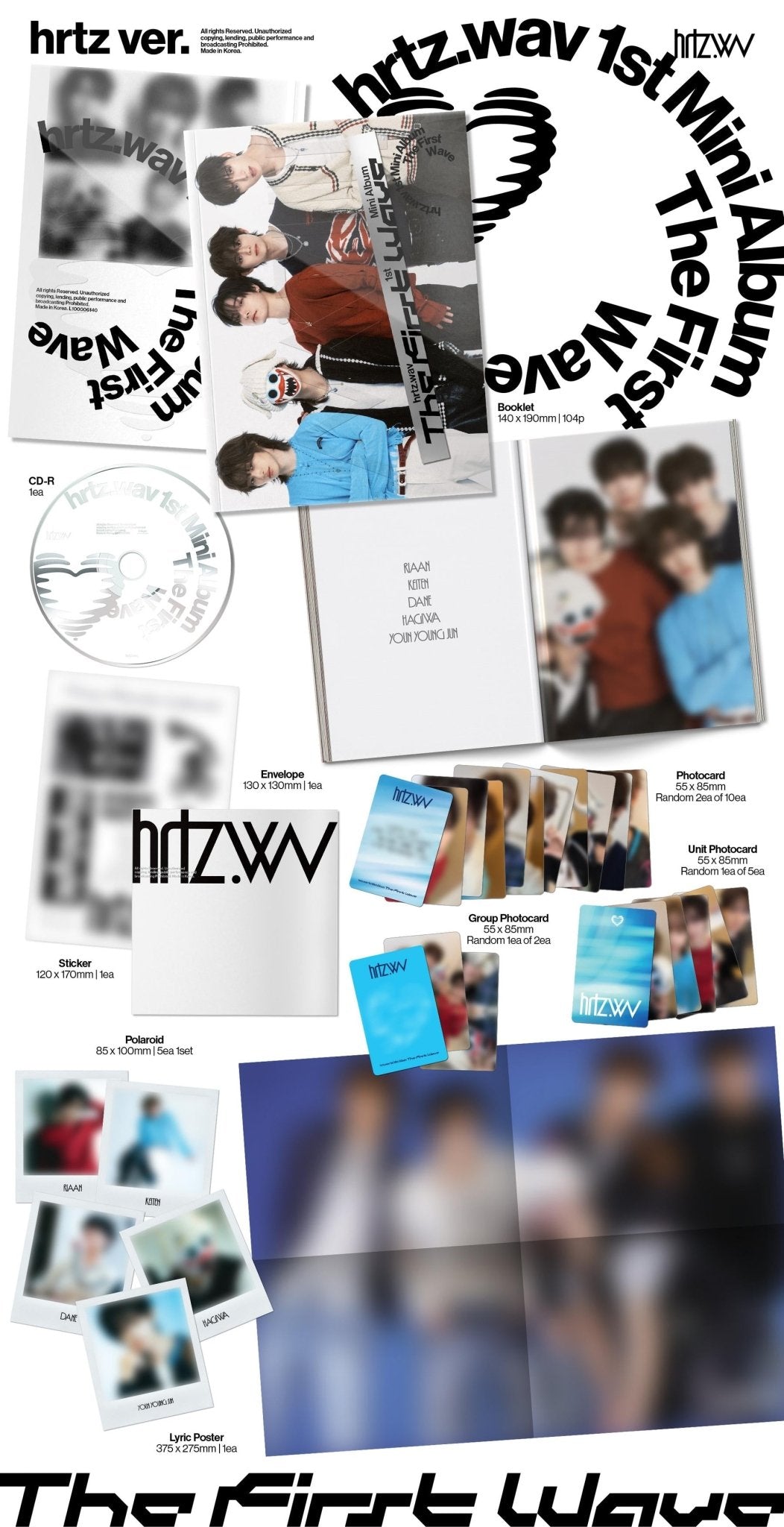 [New Sale Album]hrtz.wav The First Wave (1st Mini Album) [hrtz Ver. / wav Ver. / 2 versions set]. - product_vendor,