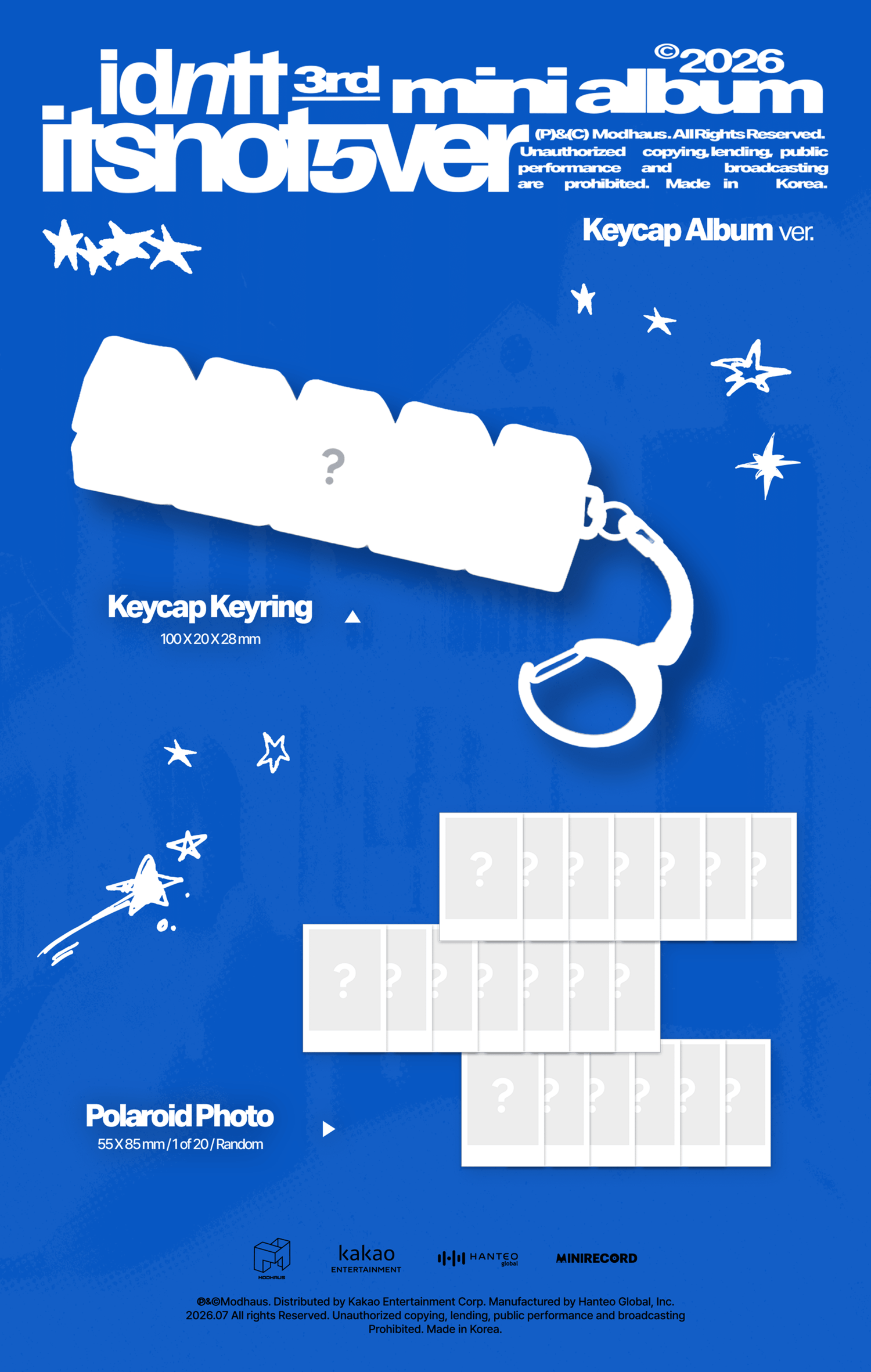 [Album]IDNTT - itsnotover [Keycap Album Ver.]-product_vendor, lowest price, EU shipping, Pre order benefit