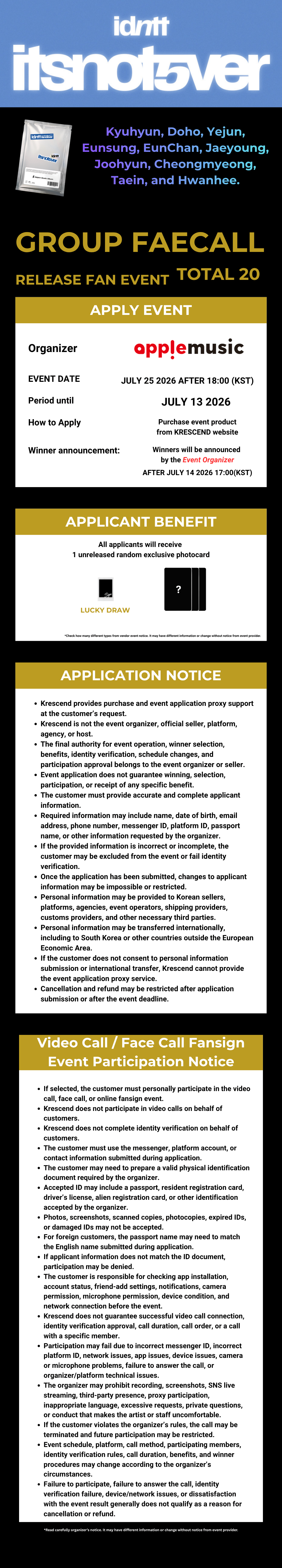 [Event Album]IDNTT - itsnotover (Objekt Music Album) [APPLE MUSIC] [LuckyDraw] [Facecall]-product_vendor,FULL lowest price, EU shipping, Pre order benefit