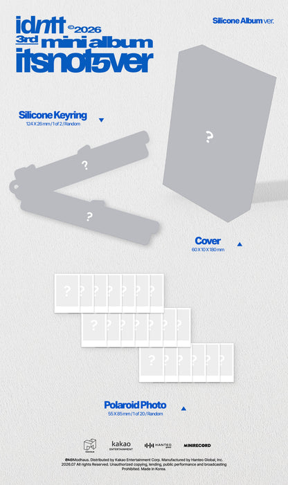 [Album]IDNTT - itsnotover [Silicone Album Ver.]-product_vendor, lowest price, EU shipping, Pre order benefit