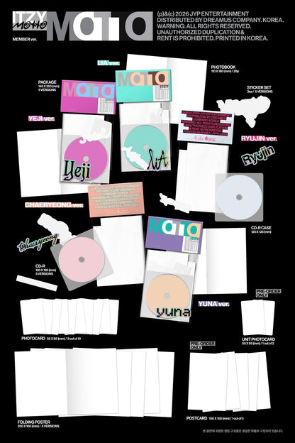 [New Sale Album]ITZY (있지) - Motto [MEMBER Ver. / 5 versions set] - product_vendor,