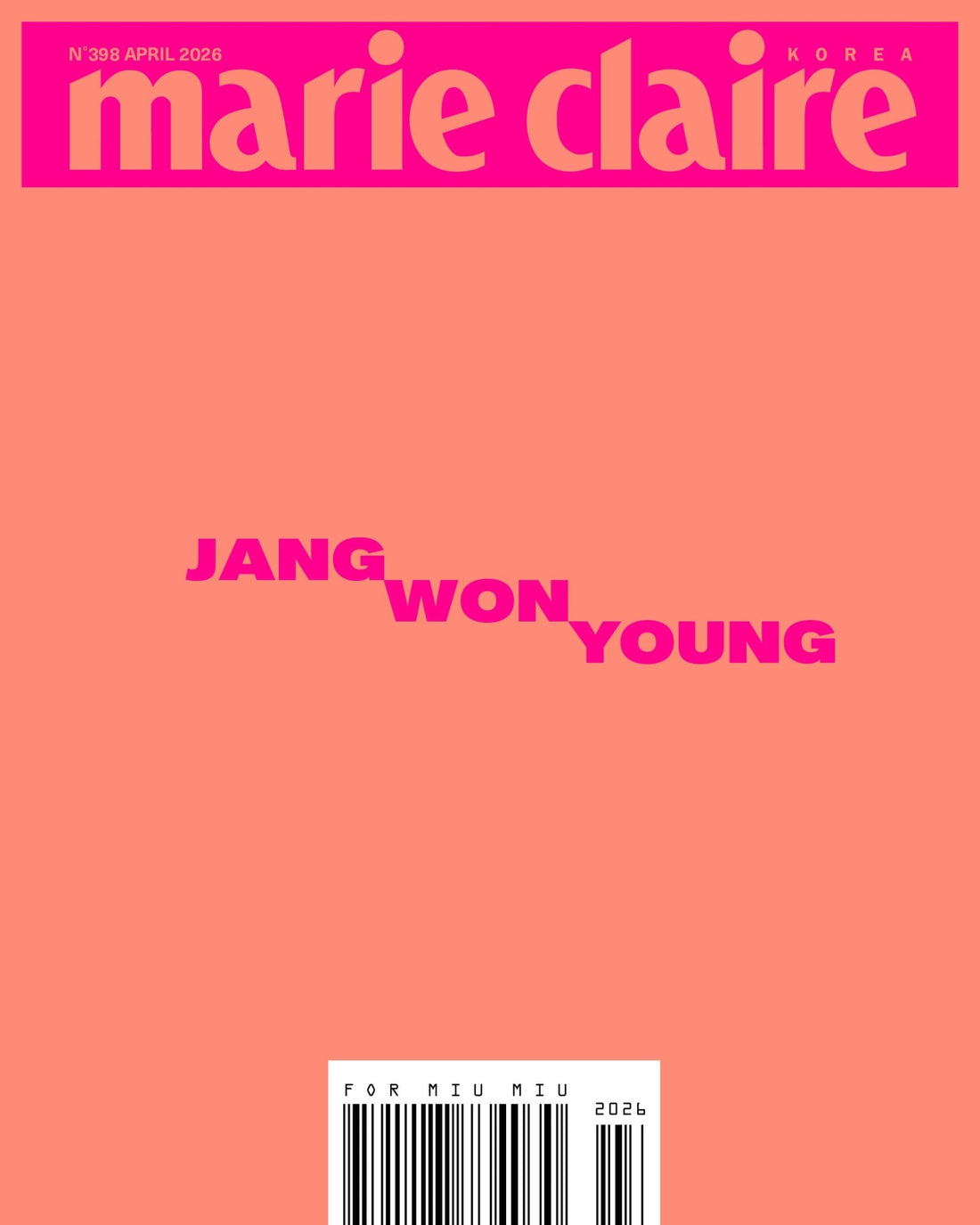 [Visual Goods]JANG WONYOUNG Marie Claire April 2026 (3 Cover Options) (B Ver. ) - product_vendor,