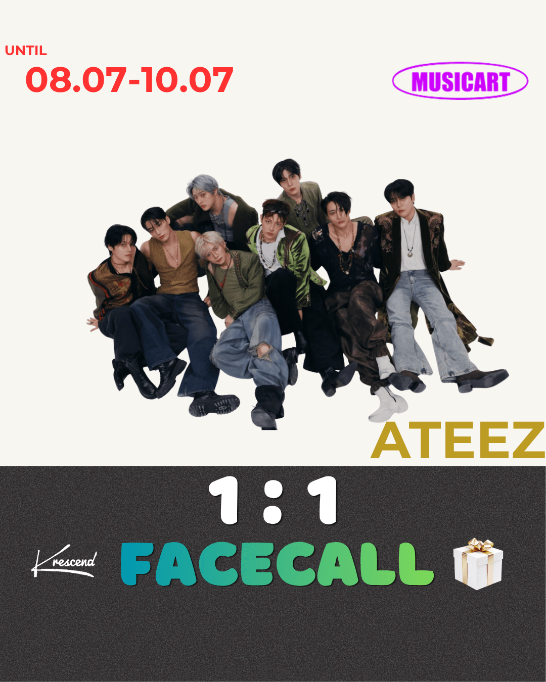 [Event Album][JONHO] ATEEZ - GOLDEN HOUR [Standard Ver.] [RANDOM] [MUSICART] [LuckyDraw] [Facecall]-product_vendor, lowest price, EU shipping, Pre order benefit