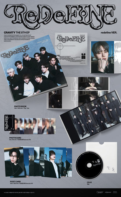 [Event Album][Jungmo] CRAVITY (크래비티) ReDeFINE (8th Mini Album) (redefine Ver.) [SOUNDWAVE] [🎥 1:1] [Facecall]-product_vendor, lowest price, EU shipping, Pre order benefit