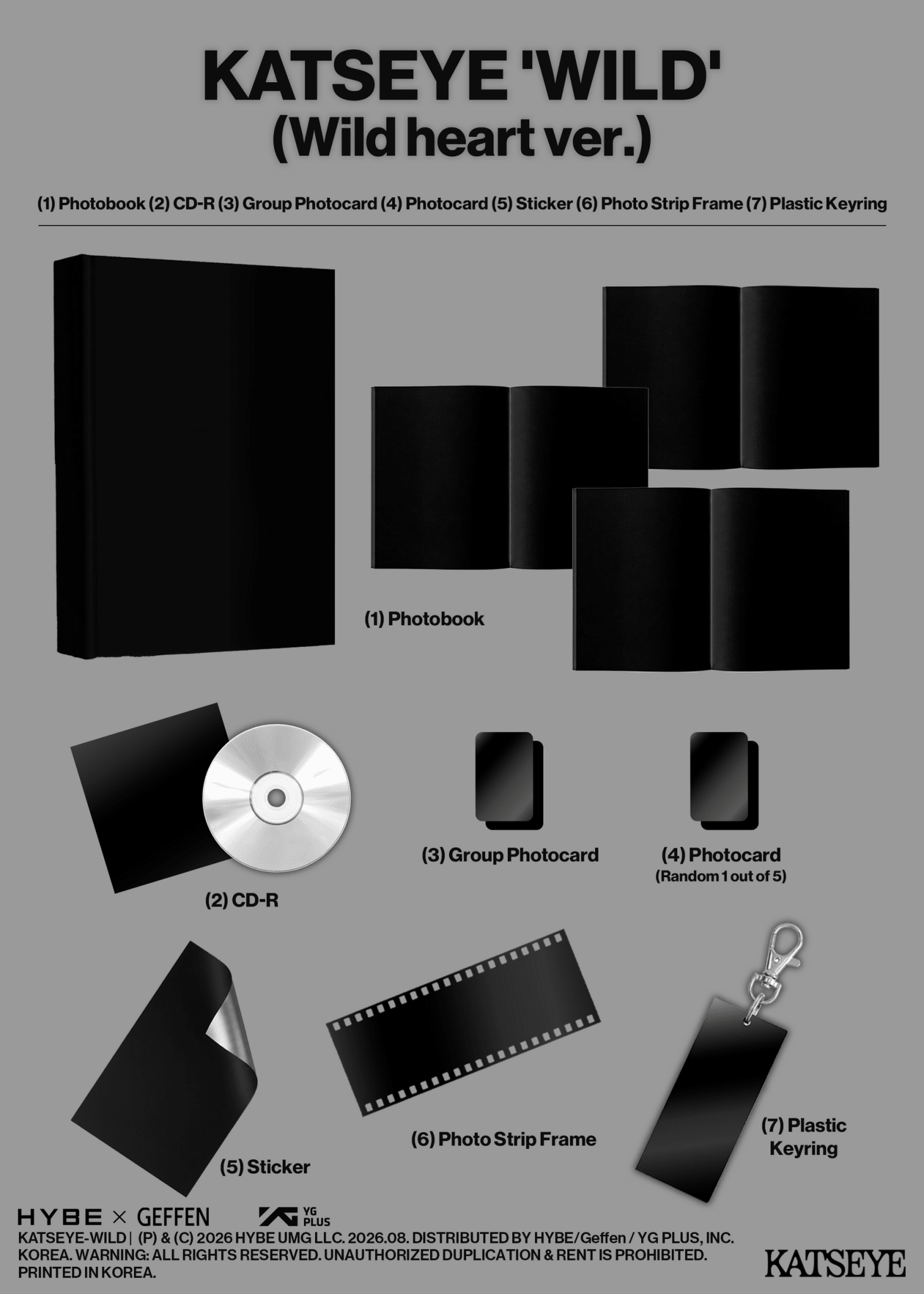 [Album]KATSEYE (캣츠아이) WILD [Wild world Ver. / Wild heart Ver. / 2 versions set RANDOM] - product_vendor,