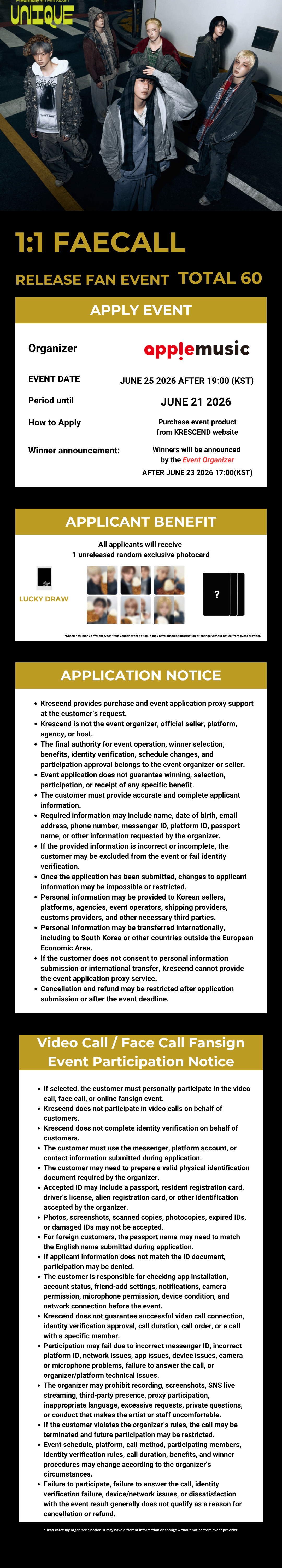 [Event Album][Keeho] P1HARMONY - Unique (Mini 9th) [Photobook Ver.] [RANDOM] [APPLE MUSIC] [LuckyDraw] [Facecall]-product_vendor,FULL lowest price, EU shipping, Pre order benefit