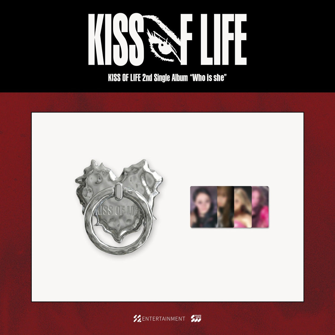KISS OF LIFE - kiss of life 2nd single album [who is she] pop-up md 02. heart ring holder 1