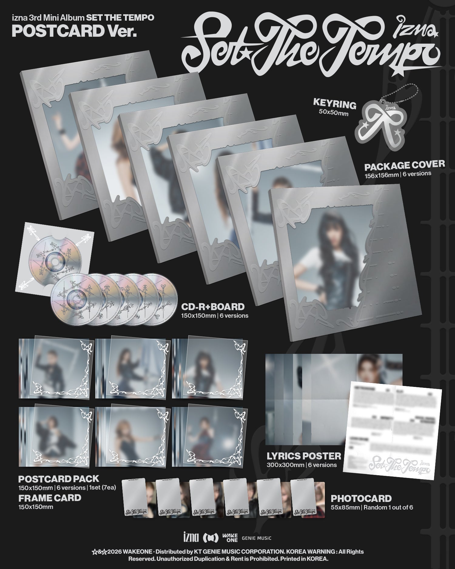 [Album]IZNA - SET THE TEMPO [POSTCARD Ver.] [RANDOM] - product_vendor,