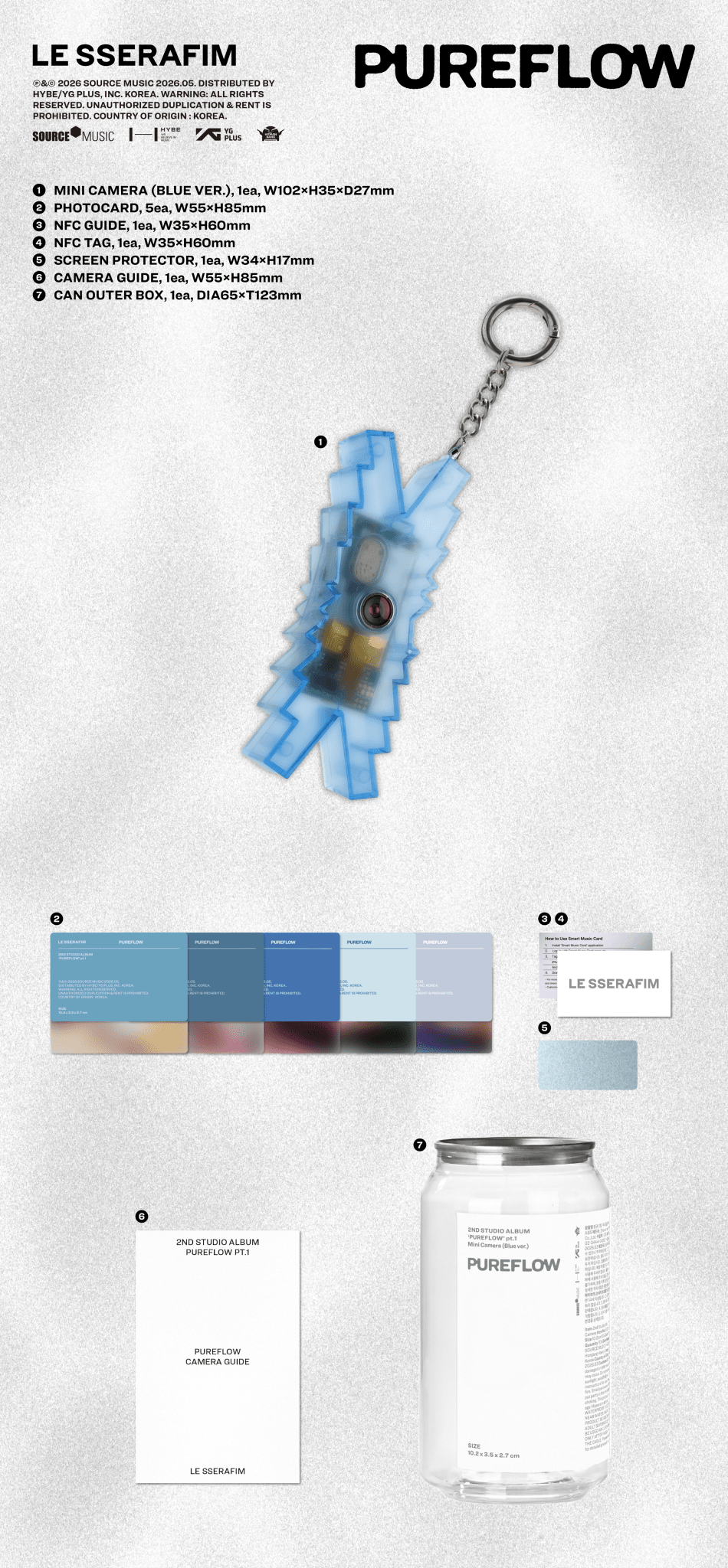 [Album]LE SSERAFIM (르세라핌) - PUREFLOW pt.1 (2nd Studio Album) [Mini Camera Ver.] [CHOOSE] - product_vendor,ALADIN
