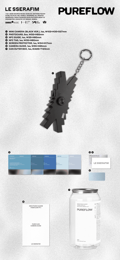 [Album]LE SSERAFIM (르세라핌) - PUREFLOW pt.1 (2nd Studio Album) [Mini Camera Ver.] [CHOOSE] - product_vendor,ALADIN
