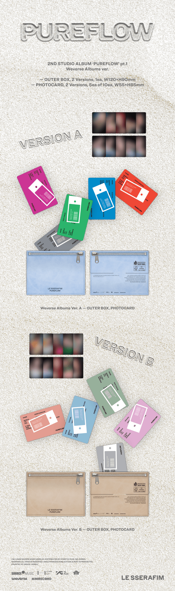 [Album]LE SSERAFIM (르세라핌) - PUREFLOW pt.1 (2nd Studio Album) [Weverse Albums Ver.] [SET] - product_vendor,