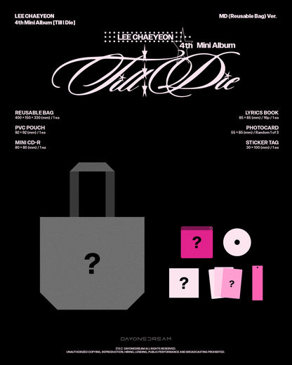 [Album]LEE CHAEYEON Till I Die (Album) (Reusable Bag Ver.) - product_vendor,