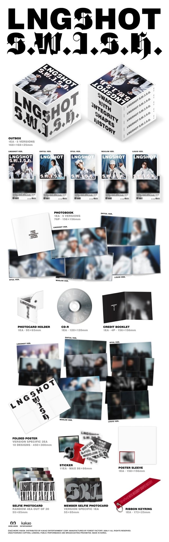 LNGSHOT (롱샷) - S.W.I.S.H. (EP) [Standard Ver.] [RANDOM] [EVERLINE]