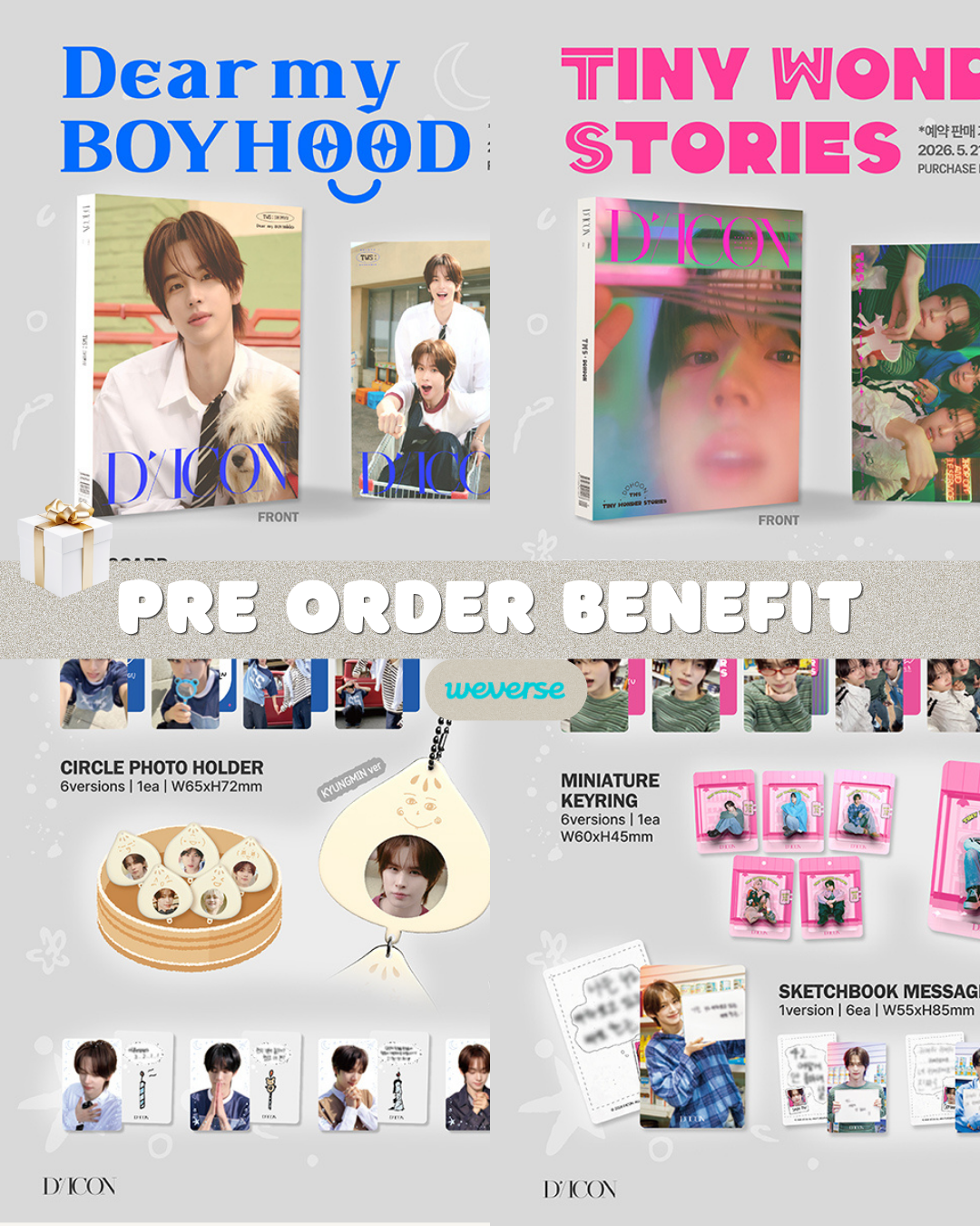 [Visual Goods][MAGAZINE] [WEVERSE] TWS - ESQUIRE DICON VOLUME N°34 (DEAR MY BOYHOOD / TINY WONDER STORIES) [SET] - product_vendor,