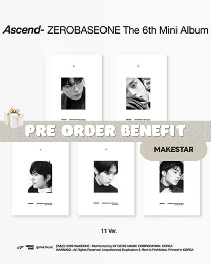 [Album][MAKESTAR] ZEROBASEONE - Ascend - (The 6th Mini Album) [11 Ver.] [SET] - product_vendor,