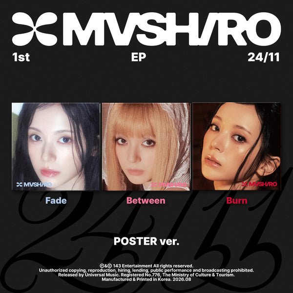 [Album]MASHIRO - 24/11 (1st ep) [Poster Ver.] [RANDOM]-product_vendor, lowest price, EU shipping, Pre order benefit