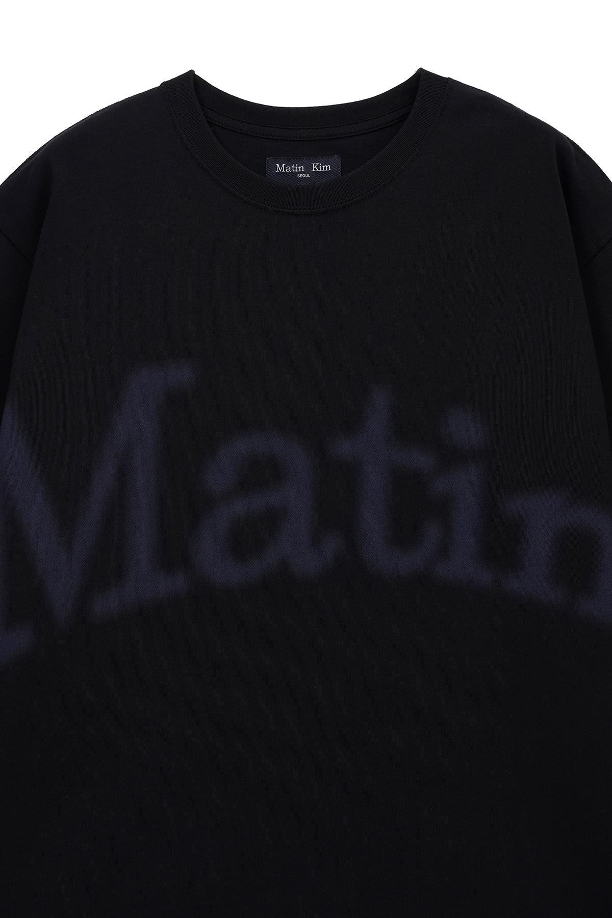 MATIN KIM - big arch logo top for men in black 5