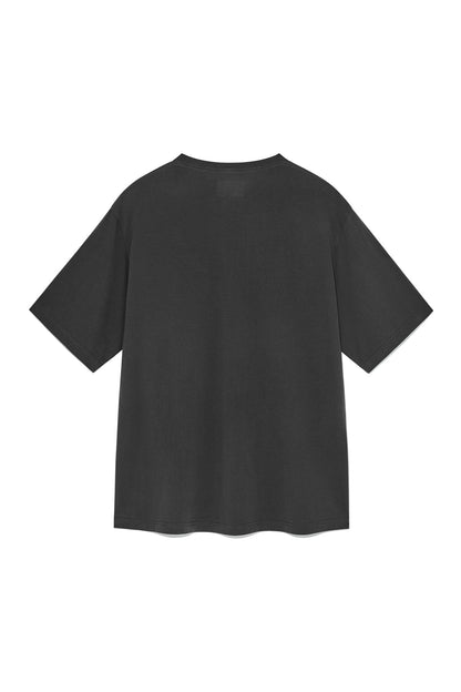MATIN KIM - big arch logo top for men in charcoal 3