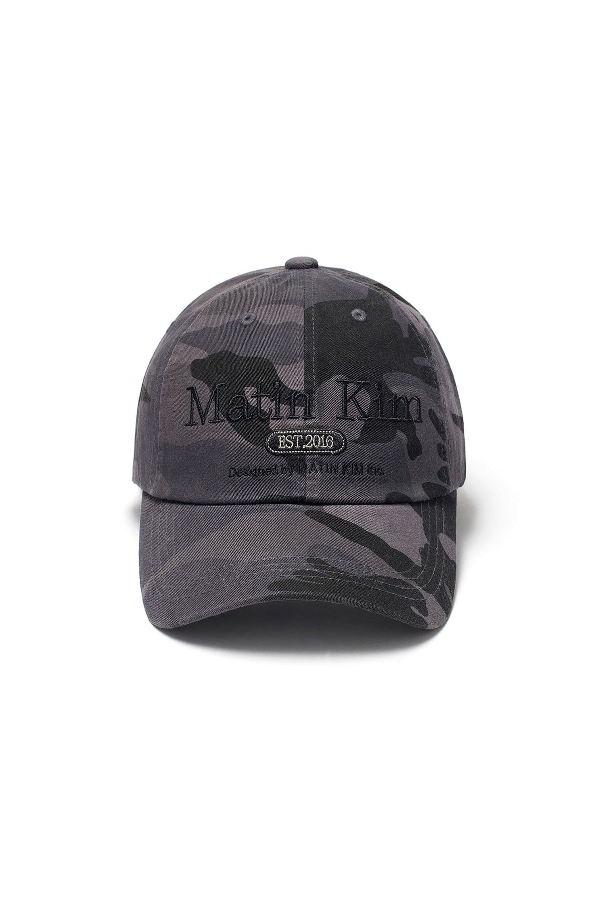 MATIN KIM - camouflage logo ball cap in charcoal 5