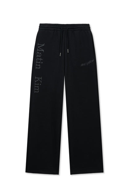 MATIN KIM - essential logo sweatpants in black 1