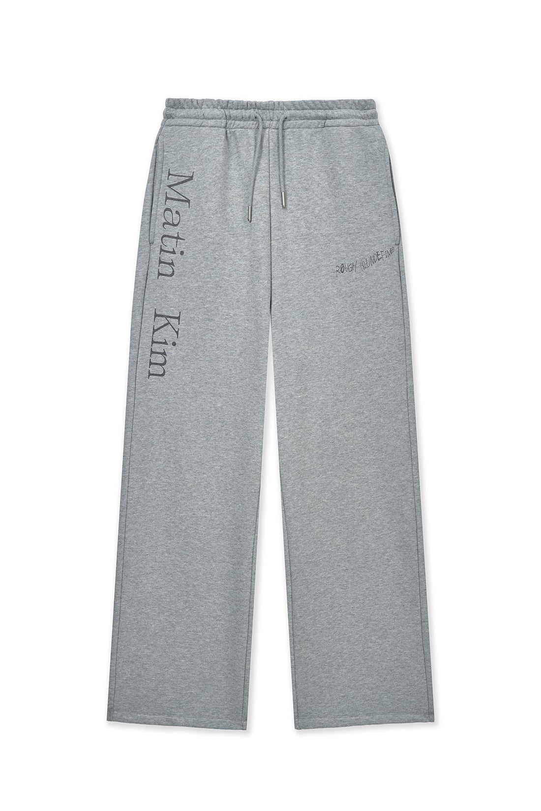 MATIN KIM - essential logo sweatpants in grey 1