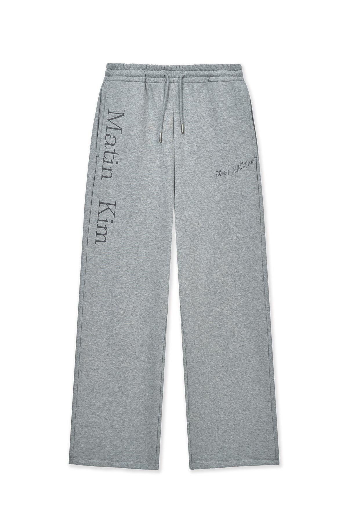 MATIN KIM - essential logo sweatpants in grey 1