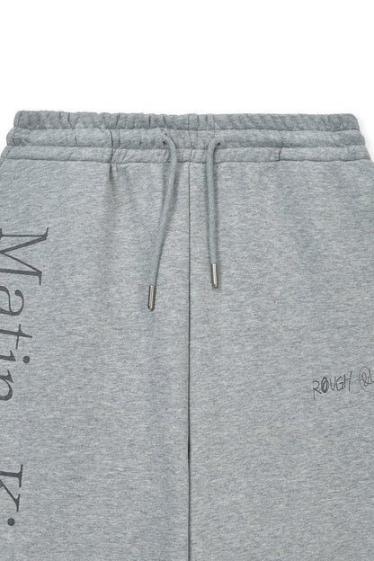 MATIN KIM - essential logo sweatpants in grey 5