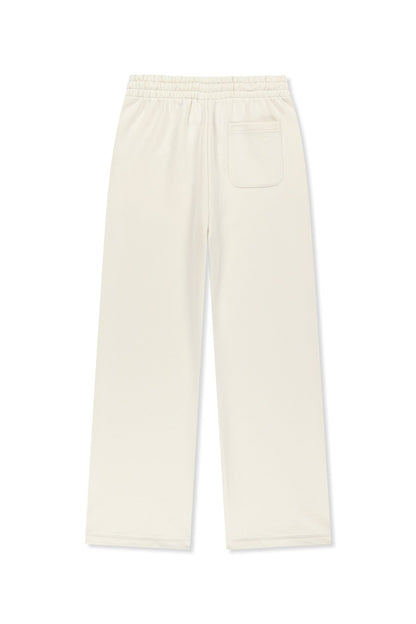 MATIN KIM - essential logo sweatpants in ivory 4