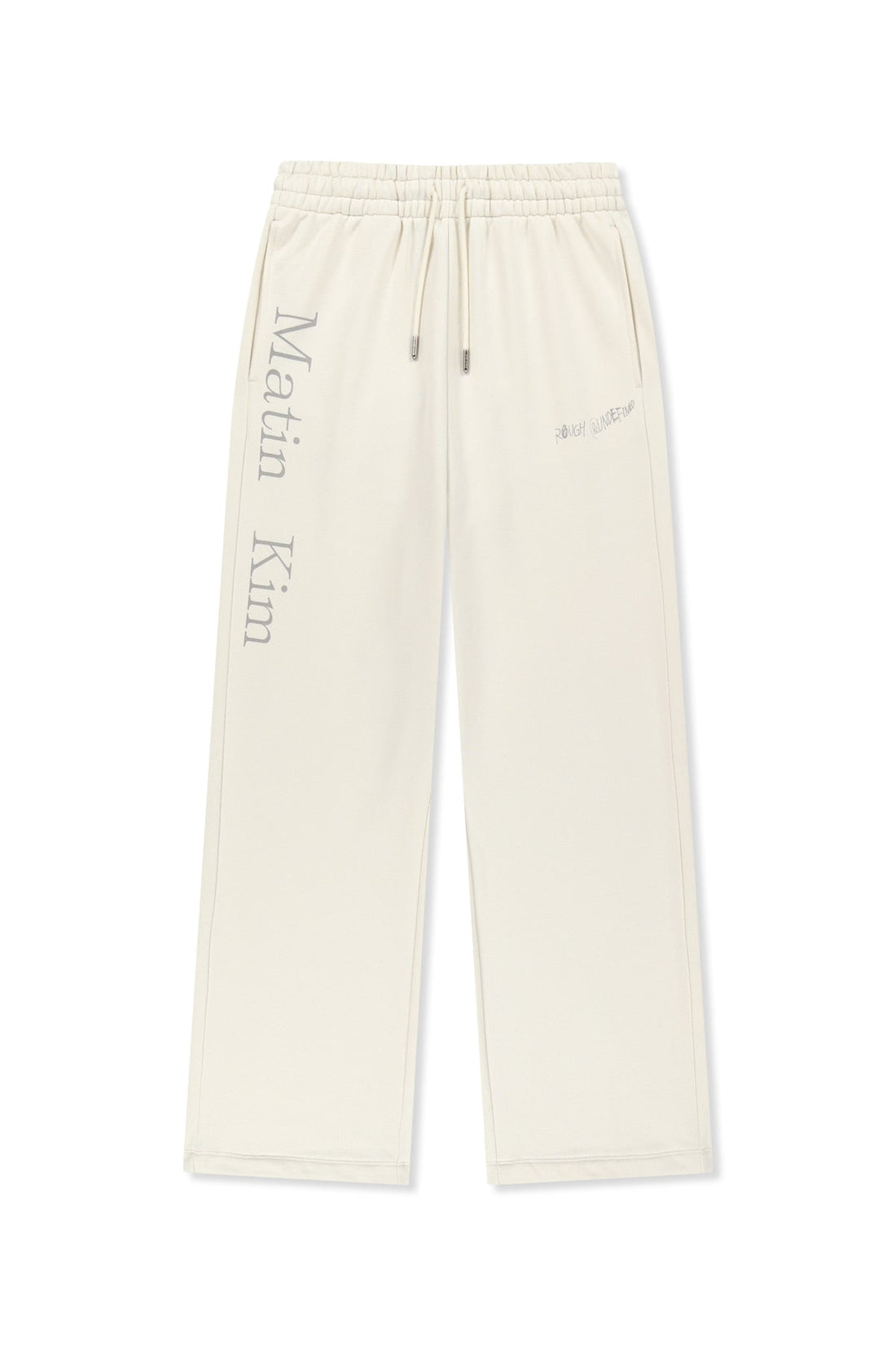 MATIN KIM - essential logo sweatpants in ivory 2