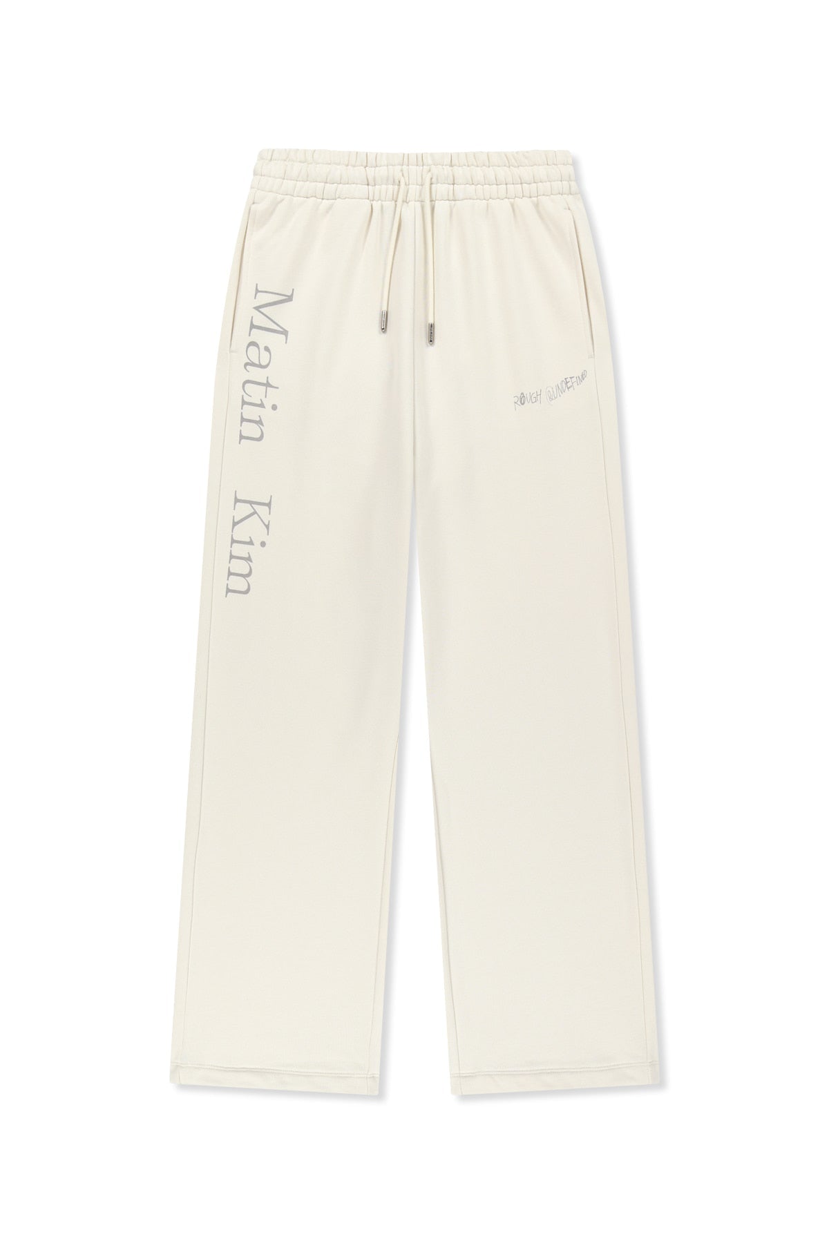 MATIN KIM - essential logo sweatpants in ivory 2