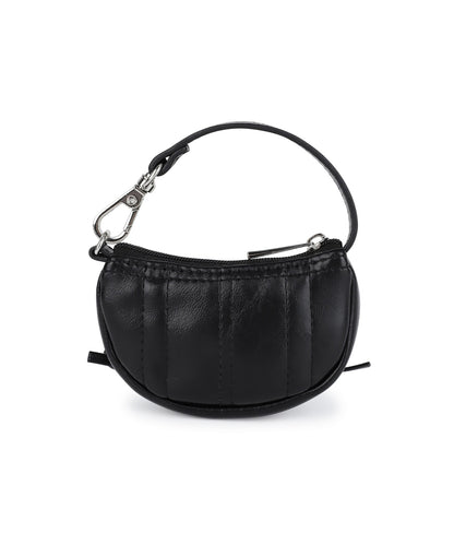 MATIN KIM - half shirring ribbon charm in black 4