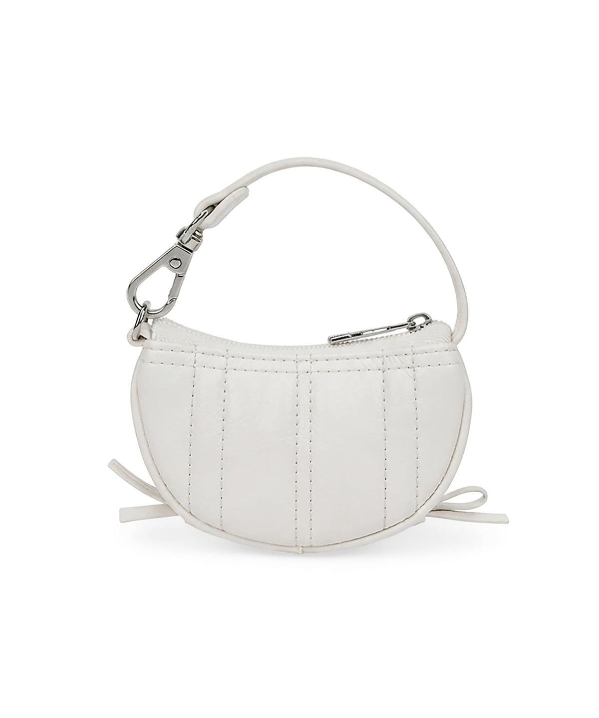 MATIN KIM - half shirring ribbon charm in ivory 11