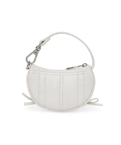 MATIN KIM - half shirring ribbon charm in ivory 11